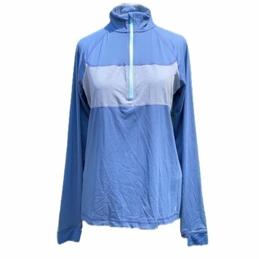 Champion quarter zip long sleeve, blue, medium